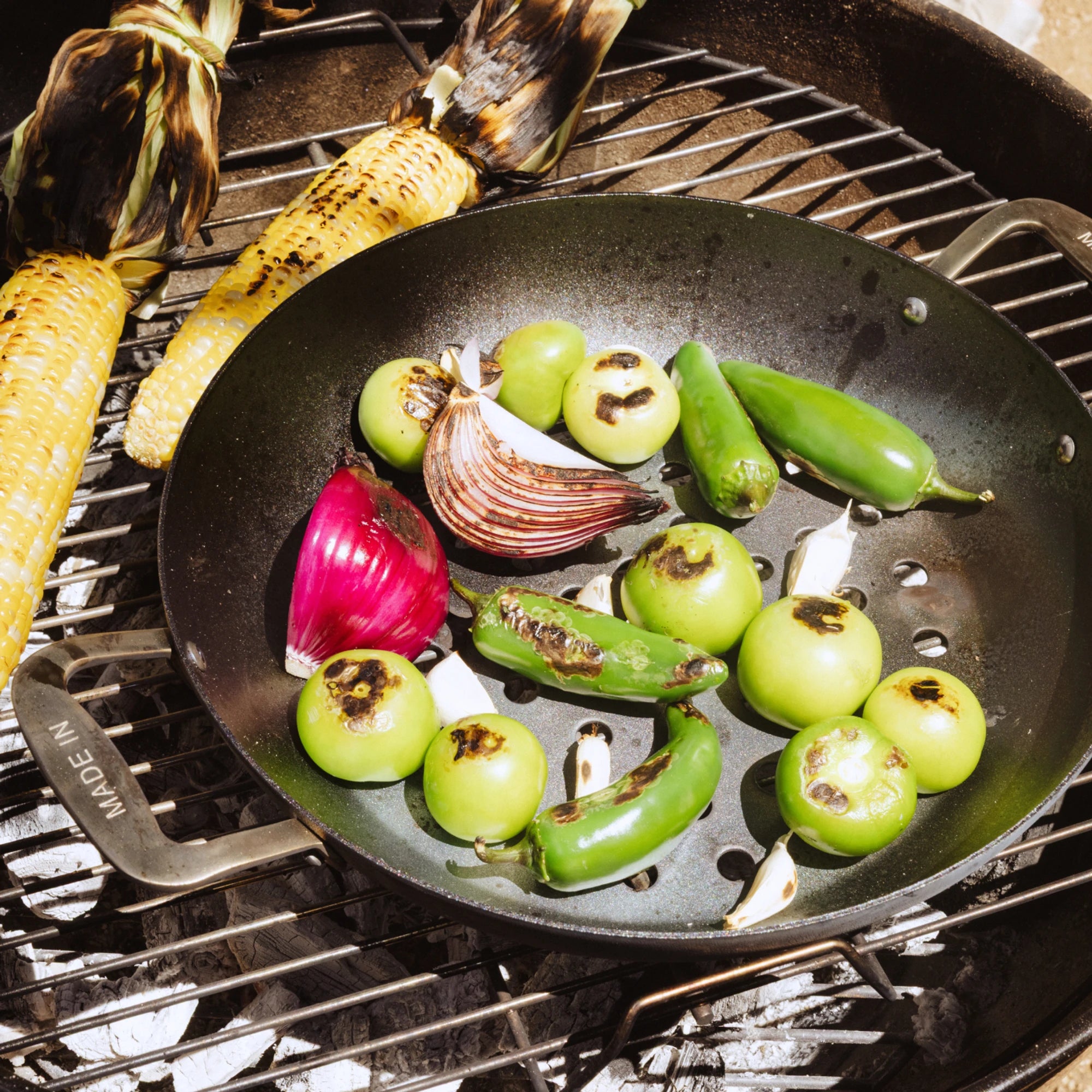 Seasoned Carbon Steel Grill Basket Secondary image