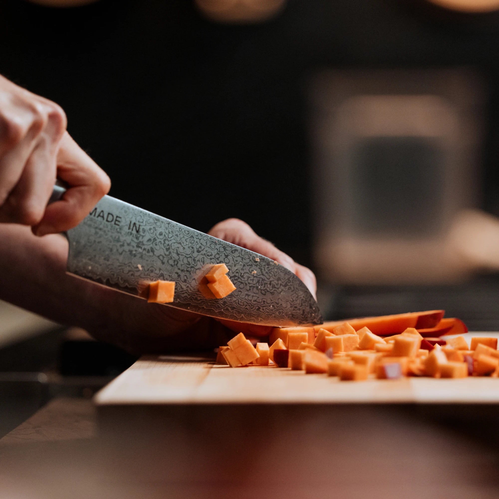 Japanese Damascus Steel Knife Set Secondary image