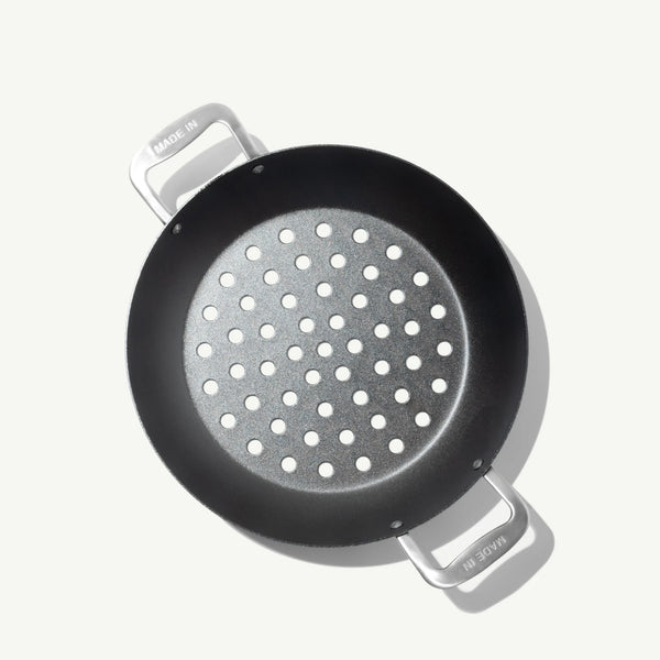 Seasoned Carbon Steel Grill Basket