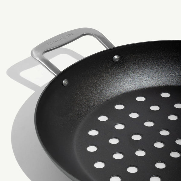 Seasoned Carbon Steel Grill Basket