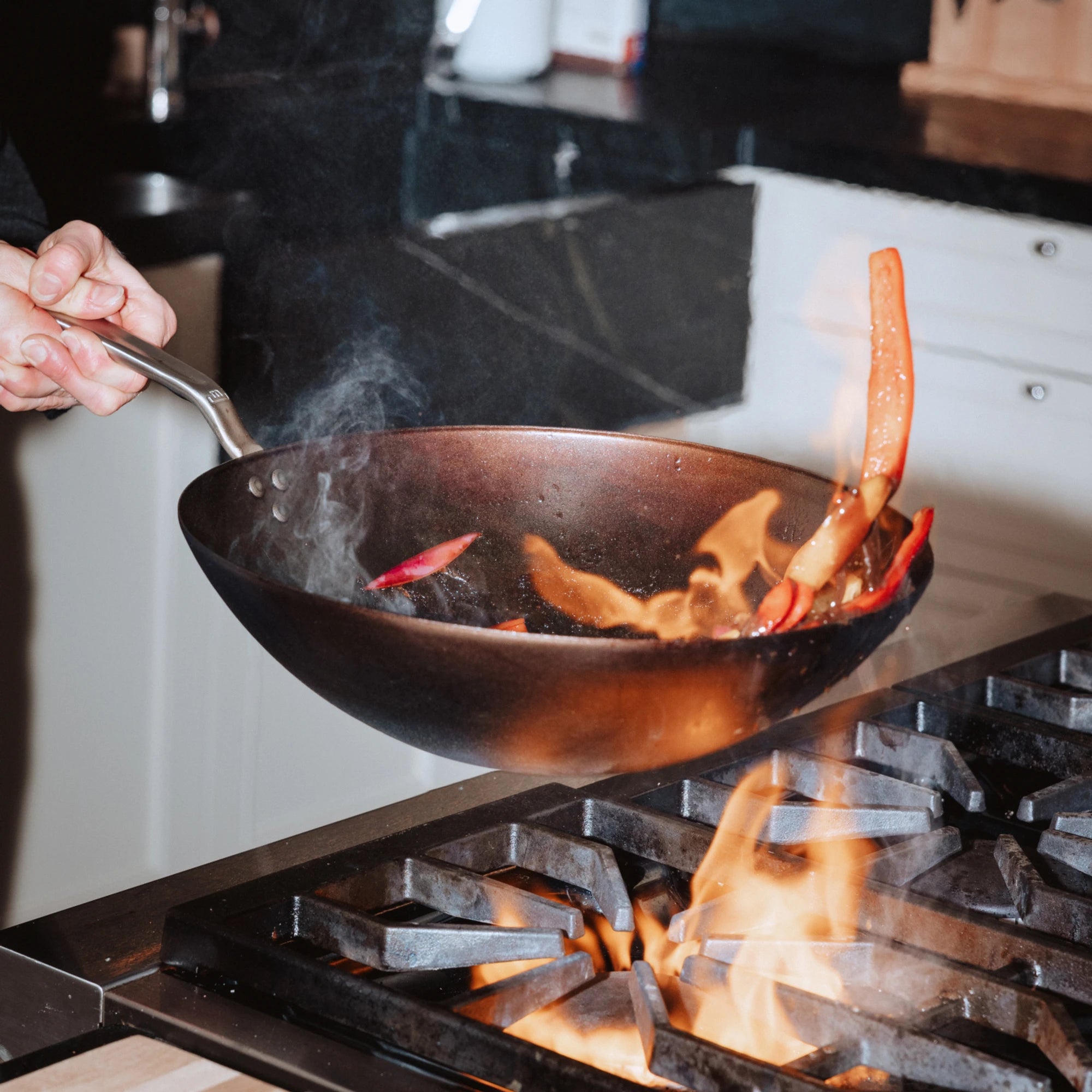 Seasoned Carbon Steel Wok Secondary image