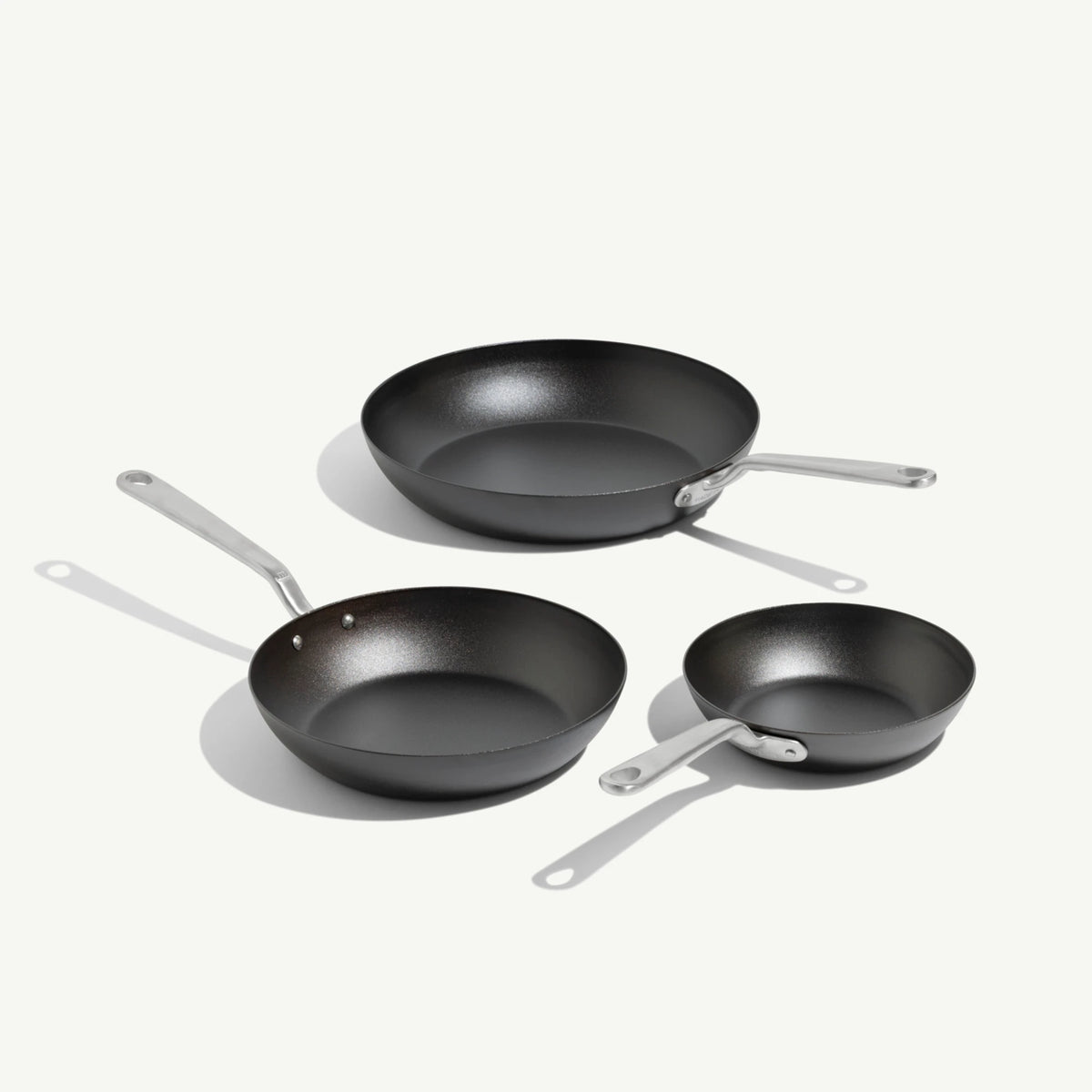 Seasoned Carbon Steel Frying Pan Set
